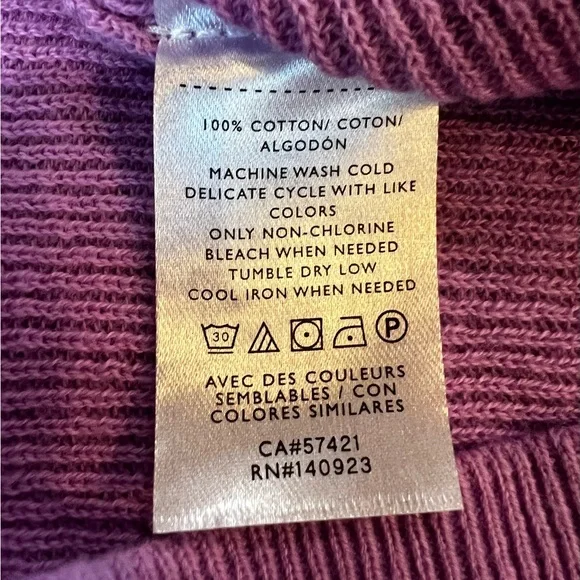 LOFT V-Neck Puff Sleeve Sweater Size L - Picture 3 of 3